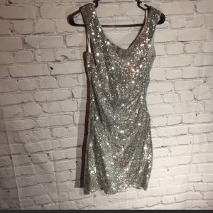 Silver sparkle dress